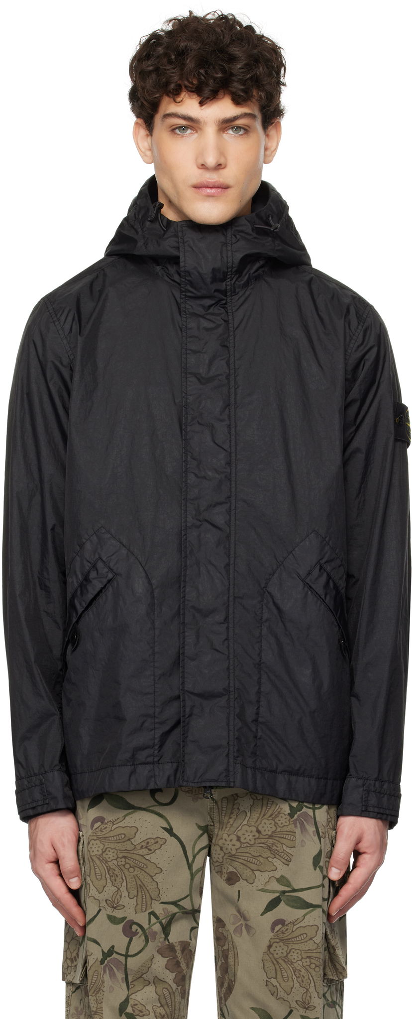 Vjetrovka Stone Island Short Dyed Hooded Jacket Crna | K1S15 4100093 S0A21
