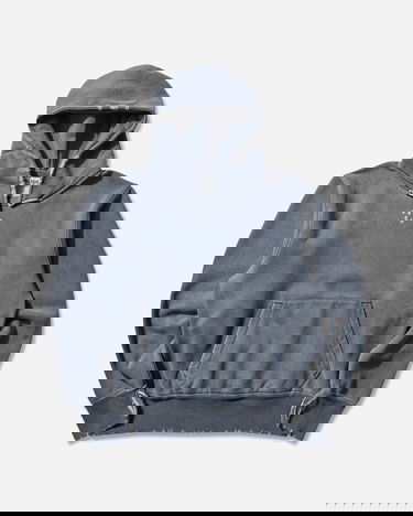 Dukserice OUR LEGACY Relic Distressed Pouch Pocket Hoodie Siva | M4256RF 001, 1