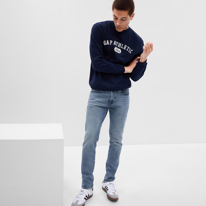 Jeans GAP Denim Pants Skinny Light Wash Plava | 819588-00