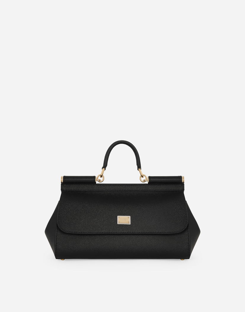 Ručna torbica Dolce & Gabbana Dolce & Gabbana Sicily Elongated Leather Handbag Crna | BB7117A100180999
