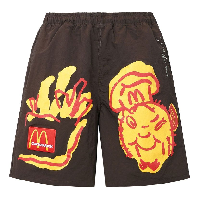 Kratke hlače Cactus Jack by Travis Scott Cactus Jack x McDonalds Illustration II Shorts Smeđa | CJMDBS124BROWN