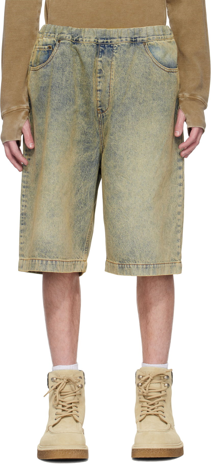 Kratke hlače Entire Studios Entire Studios Spar Denim Shorts Žuta | ESU-S25-11008-SW