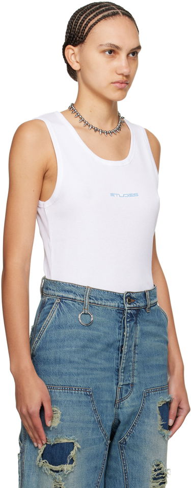 Majica bez rukava Études Pippen White Tank Top Bijela | E24MM161A03200, 4