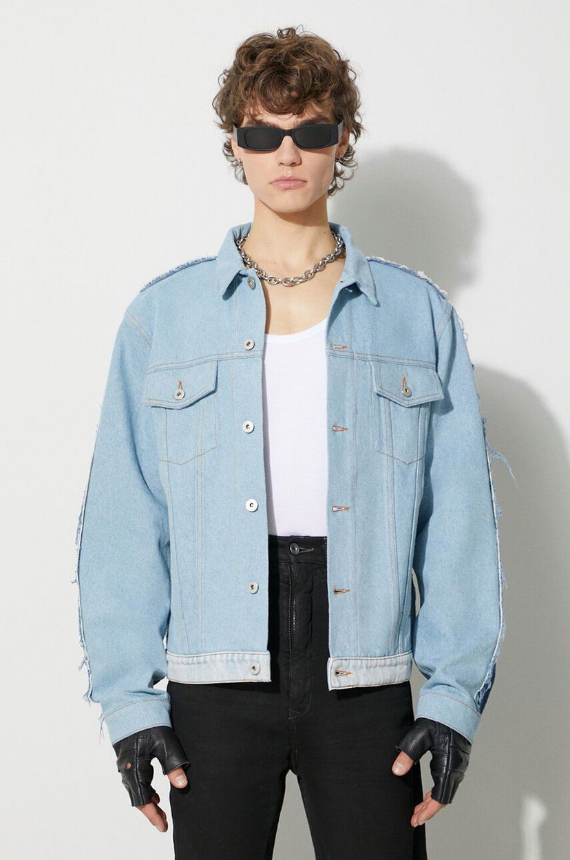 Bomber jakna HERON PRESTON Denim Jacket Plava | HMYE013F23DEN0014500