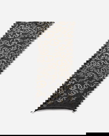 Šal KAPITAL Fulling Wool Peace Mark Happy Scarf Višebojno | EK-1819XM BLACK, 1