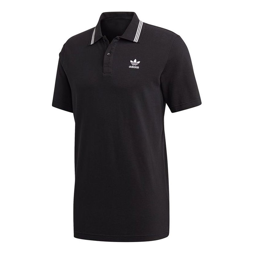 Polo majica adidas Originals Embroidered Lapel Polo Shirt Crna | FM9952