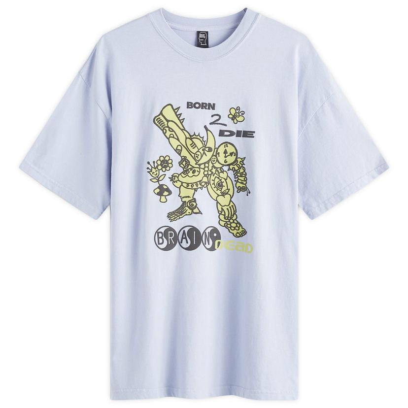 Majica kratkih rukava Brain Dead Born 2 Die T-Shirt Plava | F24T00004083-PERI