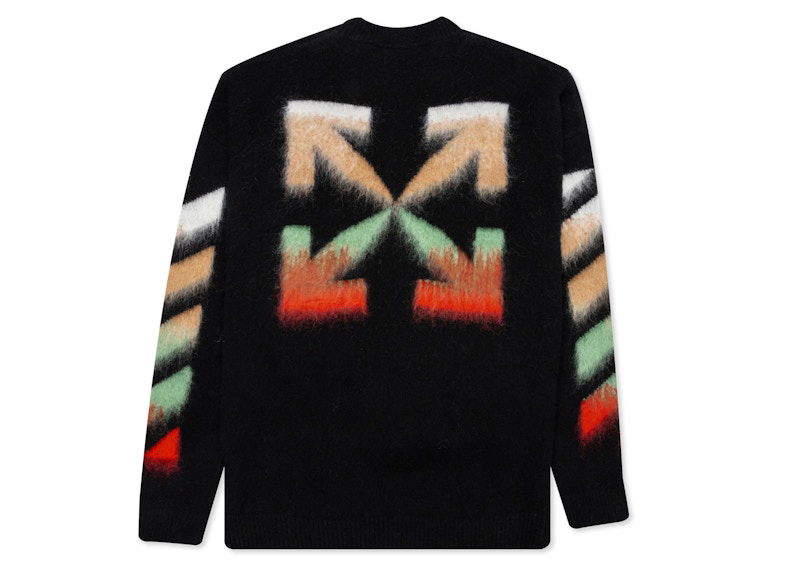 Džemper Off-White Diagonal Arrows Motif Sweater Crna | OMHA036R21KNI0011084