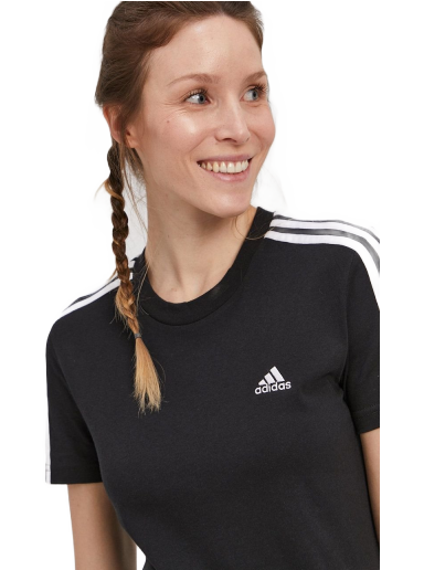 Majica kratkih rukava adidas Performance Sportswear Loungewear Essentials Slim 3-Stripes Crna | GL0784