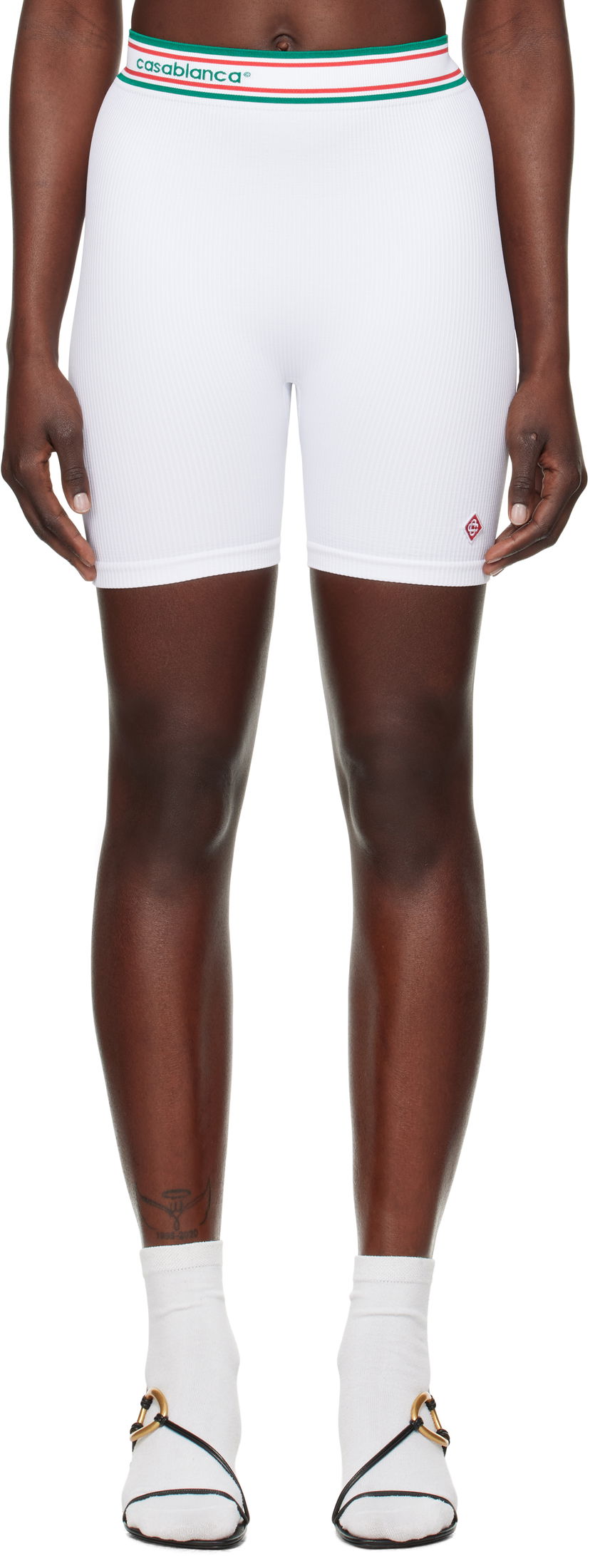 Kratke hlače Casablanca Casablanca Seamless Sport Shorts Bijela | WPS25-ACT-025-01