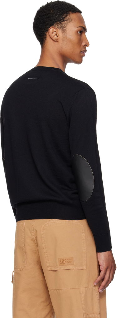 Džemper Maison Margiela MM6 Maison Margiela Elbow Patch Sweater Crna | SH0HL0032 M13133, 2