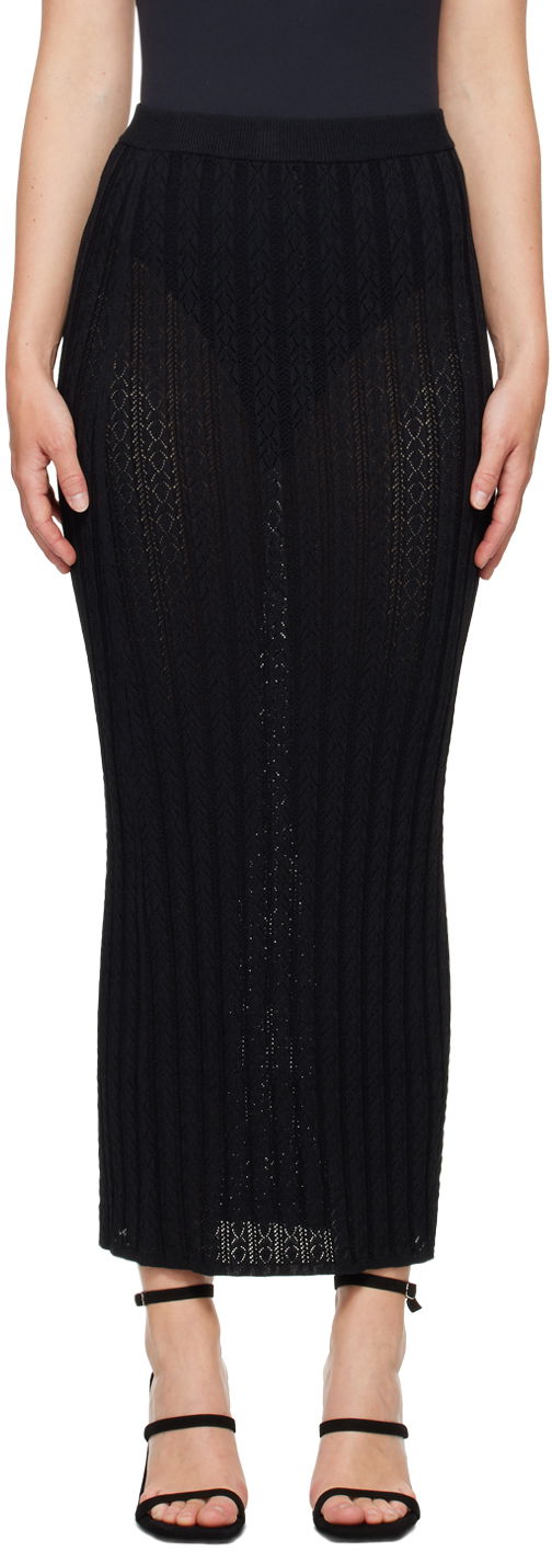 Suknja Loulou de Saison Loulou de Saison Dera Maxi Knit Skirt Crna | DERA