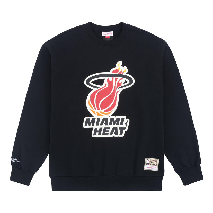 Dukserice Mitchell & Ness NBA Miami Heat Logo Sweatshirt Crna | MNJYFWHD23092002-BLACK