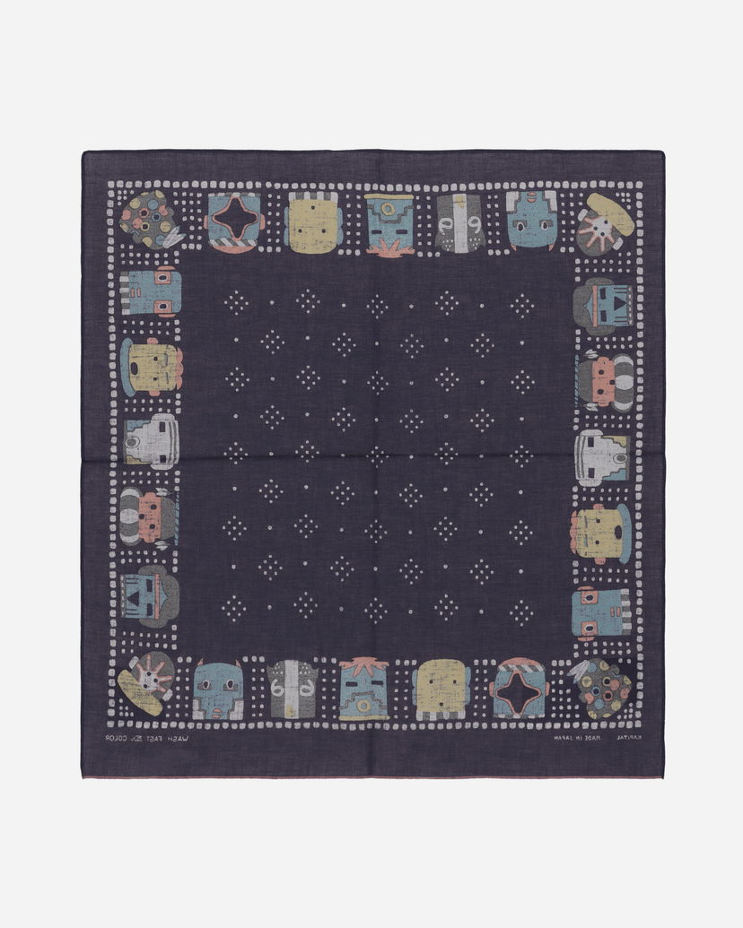 Šal KAPITAL Selvedge Bandana with Kachina Print Tamnoplava | EK-1169BA 2