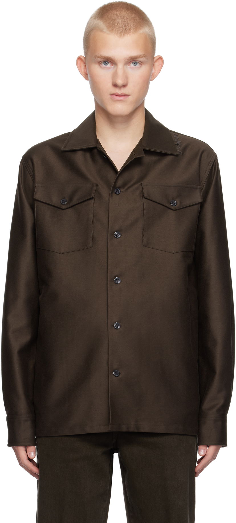 Košulja Marni Satin Shirt Smeđa | CUMU0310S1 TCY36
