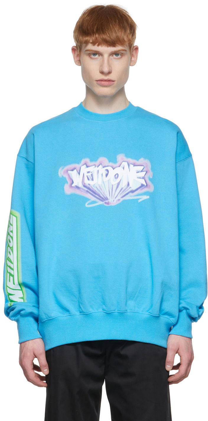 Dukserice We11done We11done Cotton Sweatshirt Plava | WD-TS1-22-684-U-BL