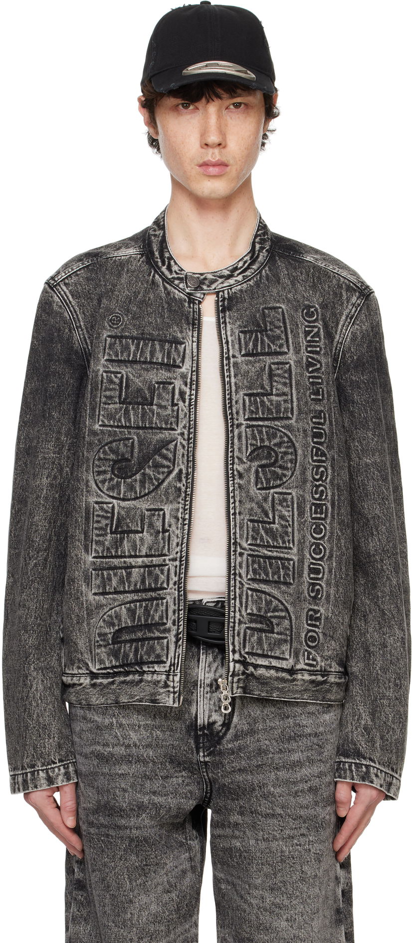 Bomber jakna Diesel Denim Jacket D-Glory-S1 Crna | A15242-0CBDE-02