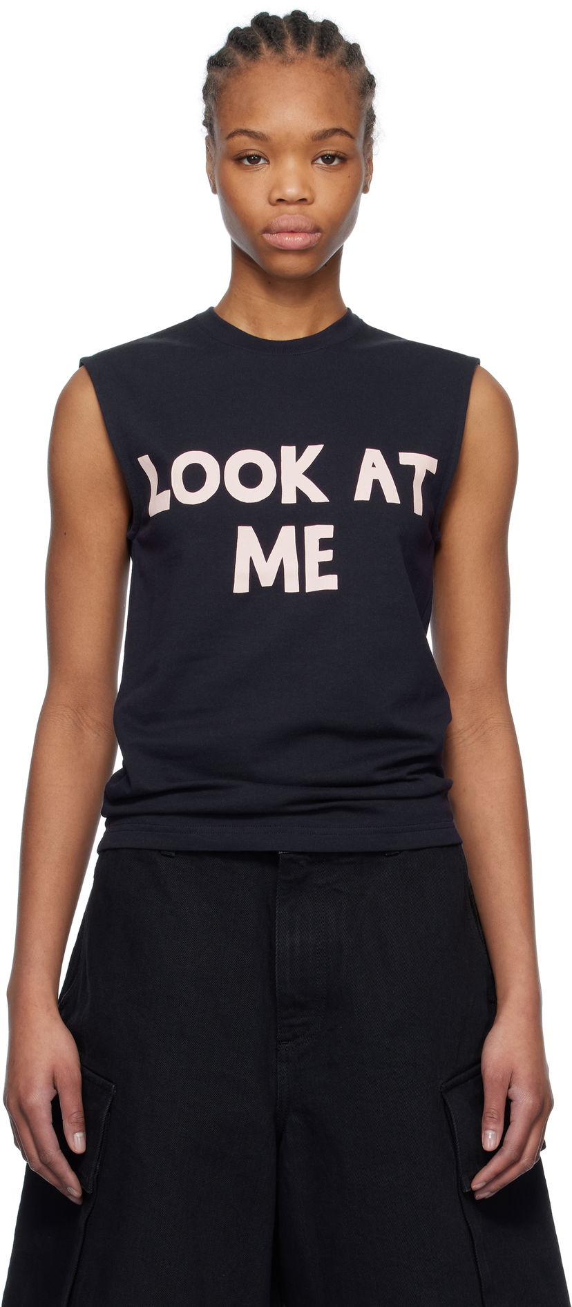 Majica bez rukava JW Anderson JW Anderson 'Look At Me' Printed Tank Top Crna | JO0264-PG1510
