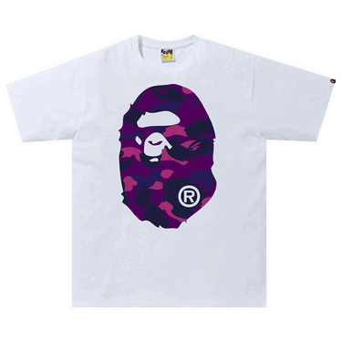 Majica kratkih rukava BAPE Color Camo Big Ape Head Tee Bijela | 1G30 110 027 WHITE PURPLE, 0