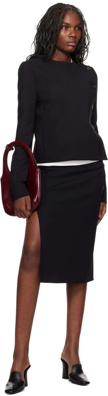 Jakna Courrèges Buttoned Tailored Jacket Crna | 424CVE102WO0113, 3