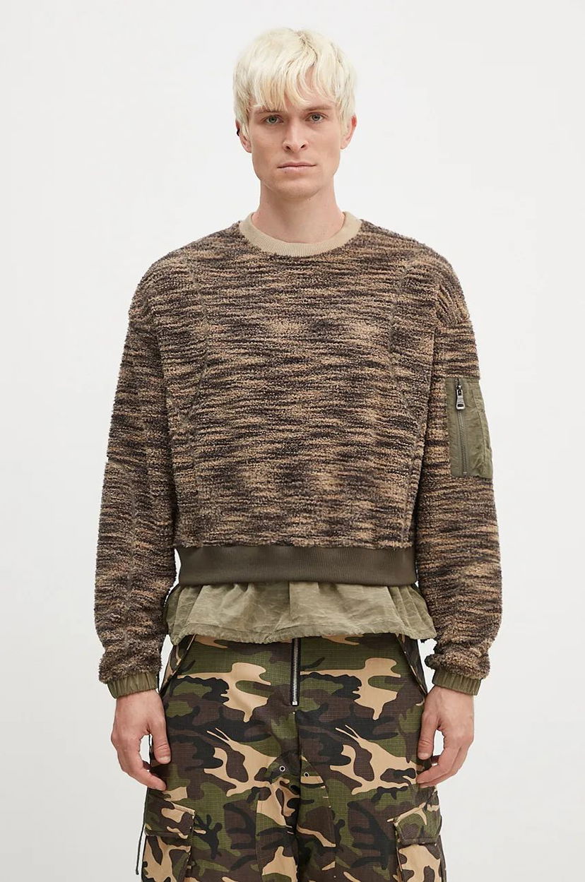 Džemper Andersson Bell Layered Fleece Sweater Zelena | atb1171m