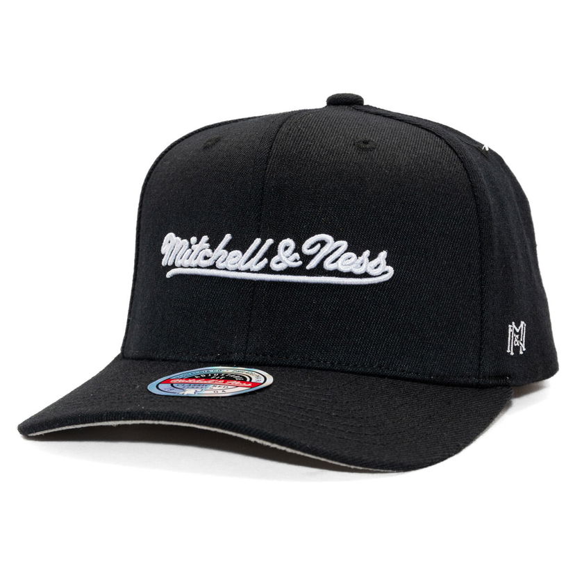 Kapa Mitchell & Ness Mitchell & Ness Branded Script Stretch Cap Crna | HC12184-MNNBLCK