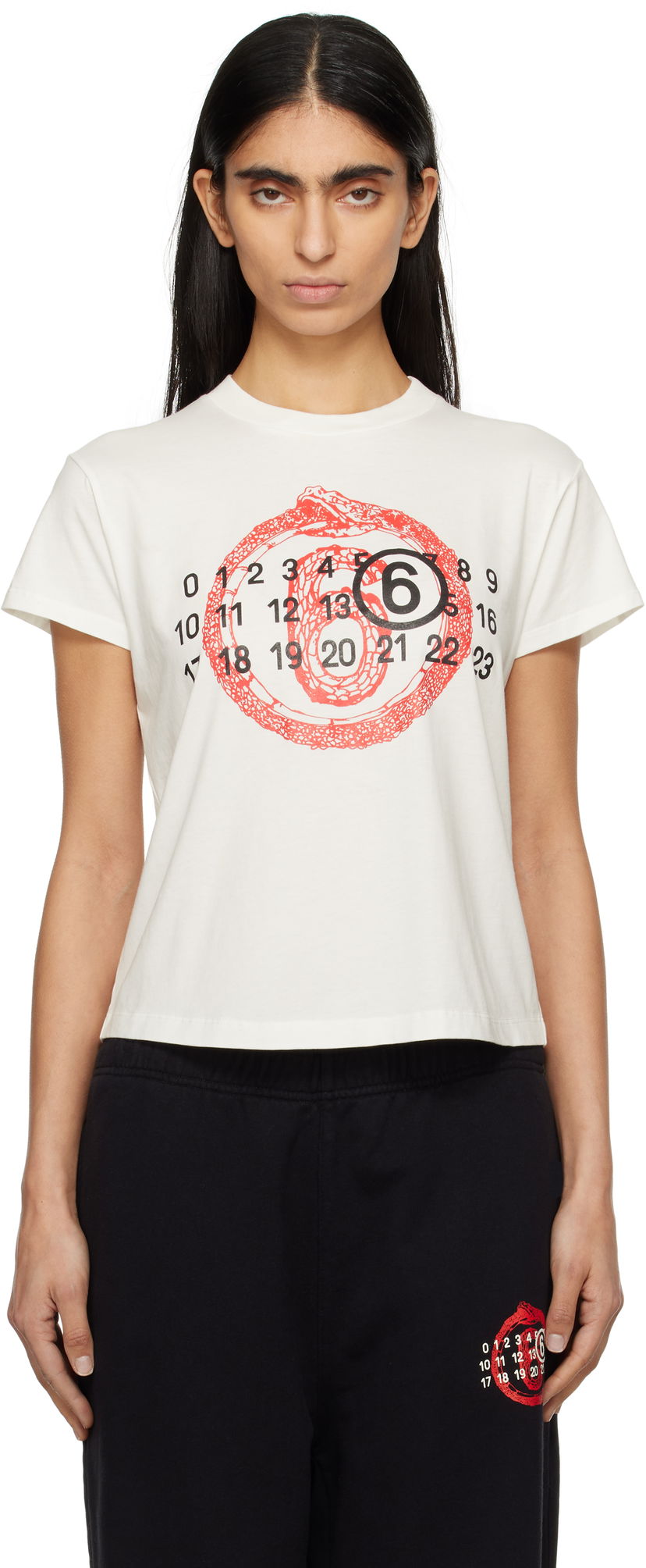 Crop top Maison Margiela MM6 Maison Margiela Lunar New Year Capsule T-Shirt Bijela | S62GD0196 S24312