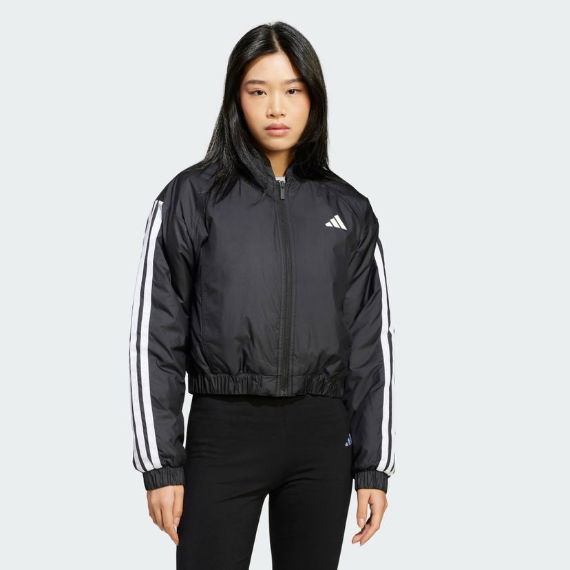 Bomber jakna adidas Performance Essentials 3-Stripes Insulated Bomber Jacket Crna | JD1296