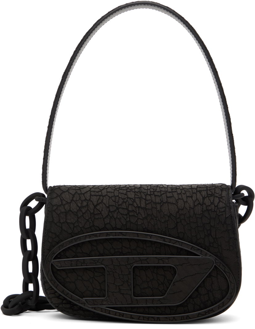 Ručna torbica Diesel Textured Faux-Leather Shoulder Bag Crna | X08396 PS919