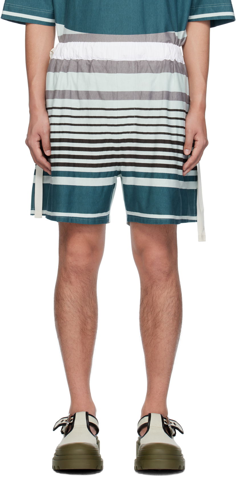 Kratke hlače Craig Green Craig Green Striped Wave Shorts Višebojno | CGSS25CWOTRS85