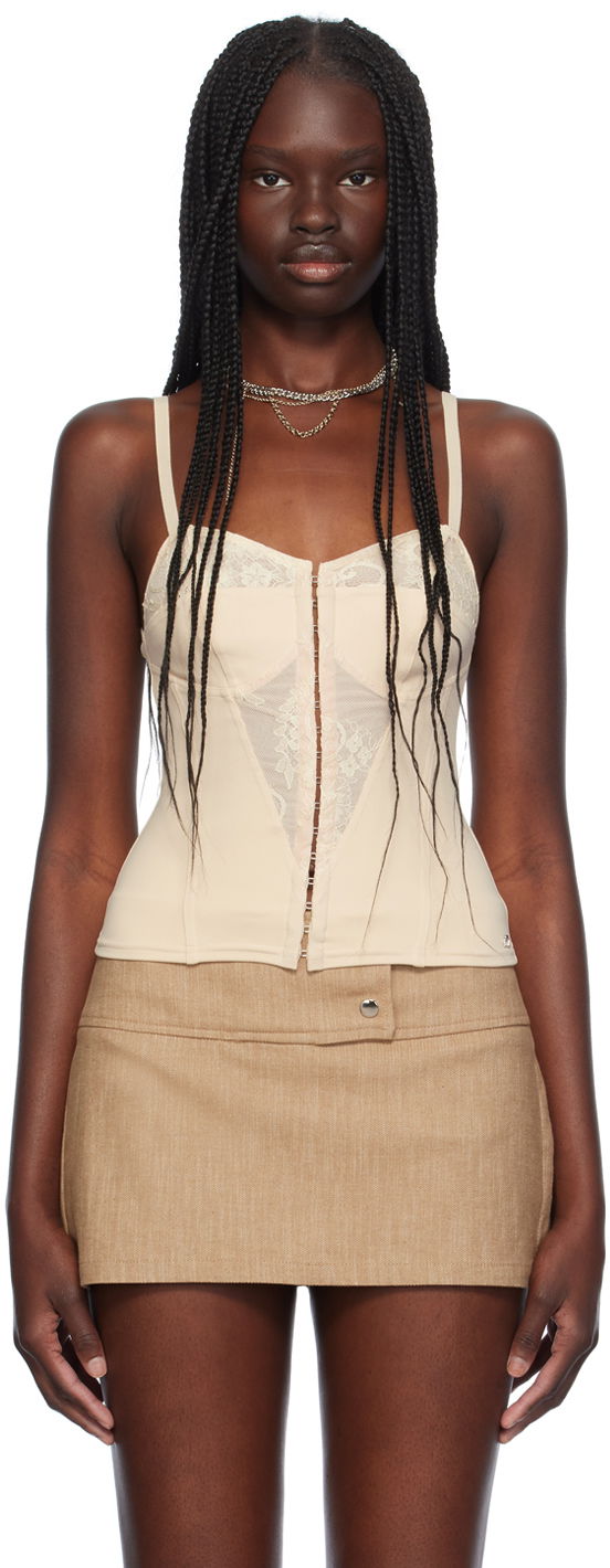 Grudnjak Miaou Miaou Liana Lace Tank Top Bež | 7144SHJTAN