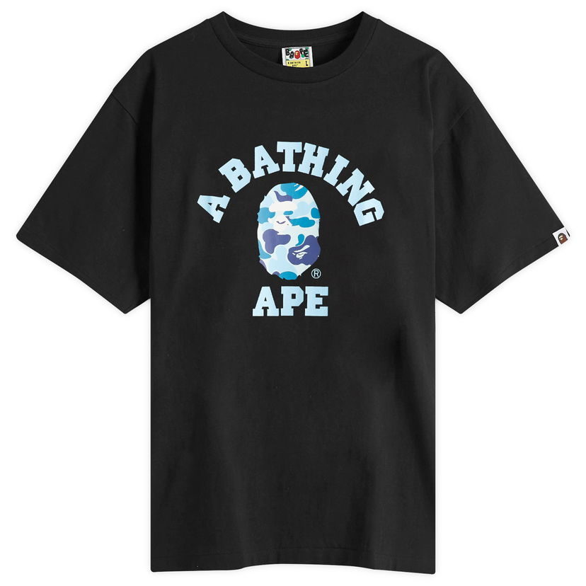 Majica kratkih rukava BAPE Abc Camo College T-Shirt, Size Large Crna | 001TEL301005M-BBU