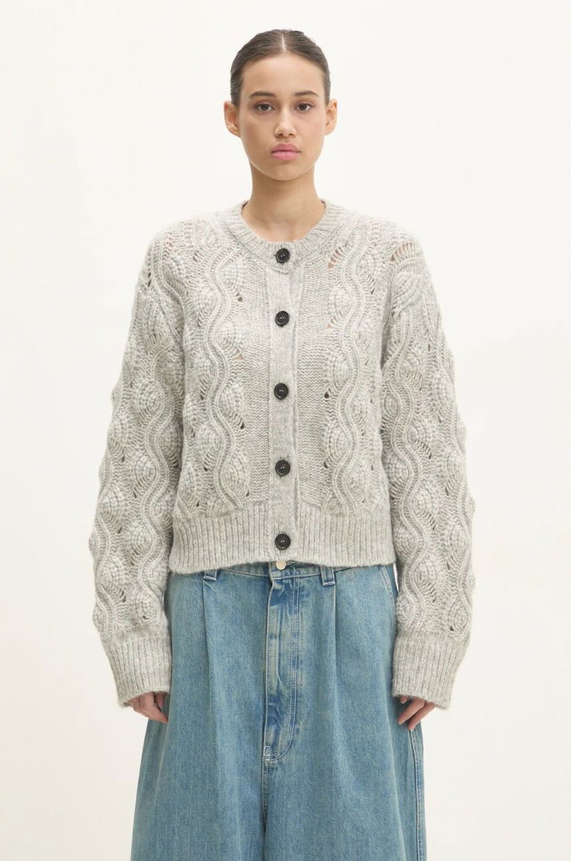 Džemper Samsoe Samsoe Knitted Cardigan Siva | F24400095