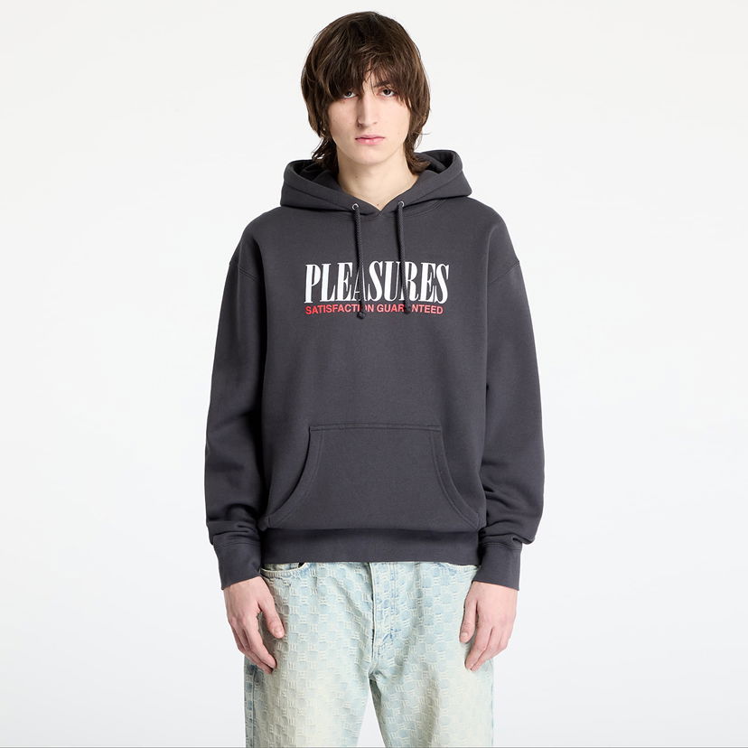 Dukserice Pleasures PLEASURES Satisfaction Hoodie Siva | P25SP072 ASPHALT