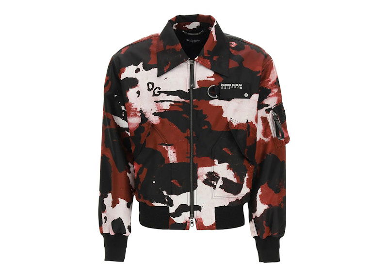 Bomber jakna Dolce & Gabbana Dolce & Gabbana Camo Print Bomber Jacket Višebojno | G9UI4Z/HSMNB