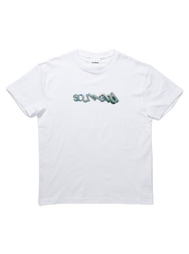 Majica kratkih rukava Soulland Tilting Logo T-shirt Bijela | 21162-1063
