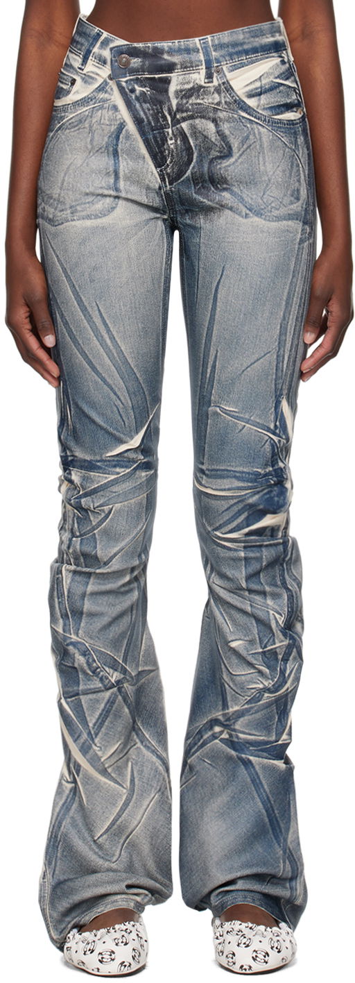 Jeans Ottolinger Ottolinger Exclusive Printed Jeans Plava | 1701707