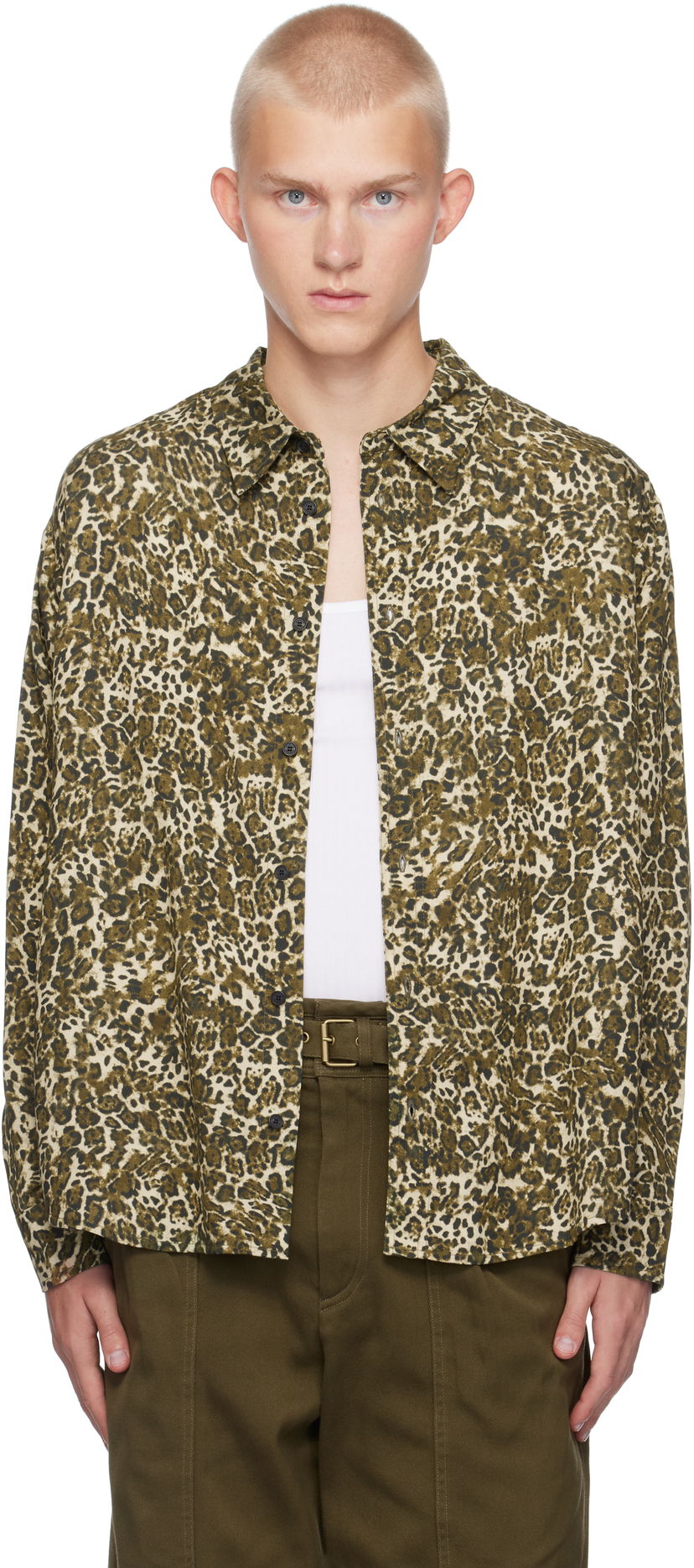 Košulja ISABEL MARANT Isabel Marant Cybilio Leopard Print Shirt Bež | CH01B-B4I03H