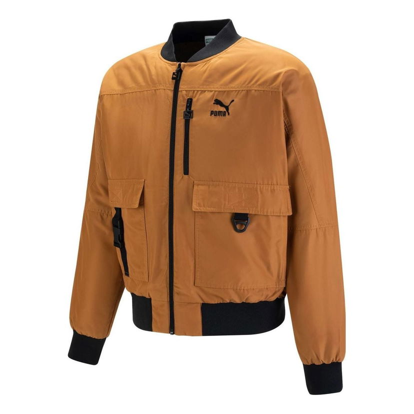 Bomber jakna Puma Multi Pocket Logo Jacket Smeđa | 535584-74