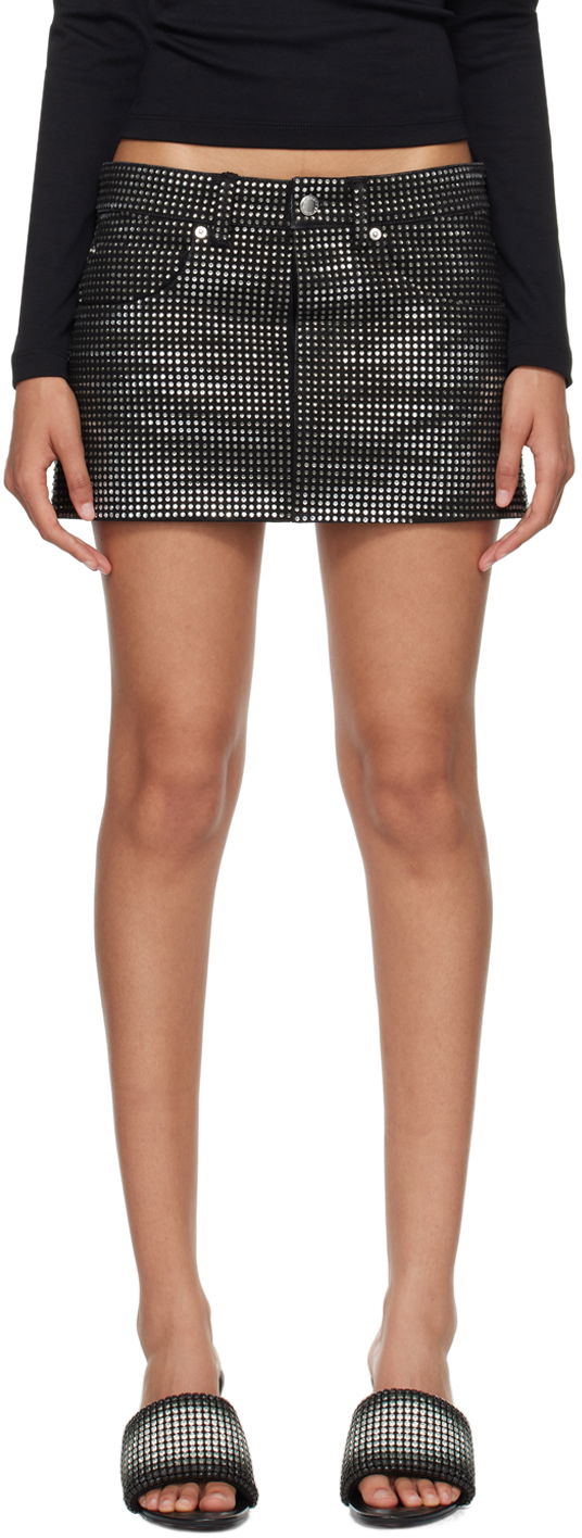 Suknja Alexander Wang Crystal Mini Skirt Crna | 1WC3245377