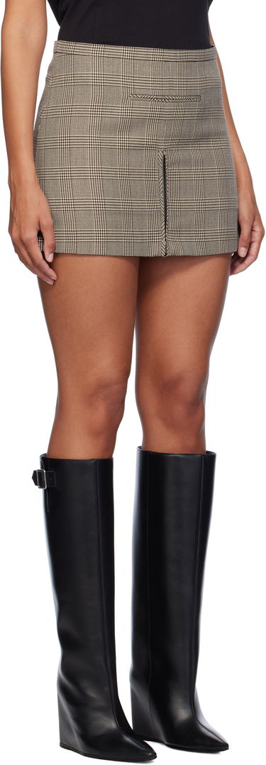 Suknja Courrèges Tailored Prince Of Wales Miniskirt Smeđa | 324CJU180PL0166, 3