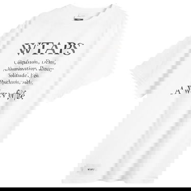 Majica kratkih rukava WTAPS T-Shirt with Philosophical Text Print Bijela | 251ATDT-STM08S-WHT, 1