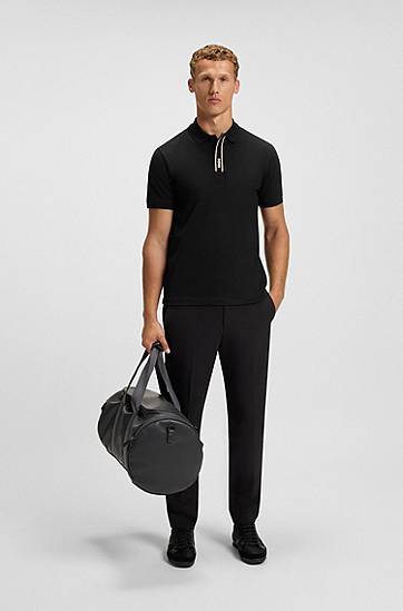 Polo majica BOSS Paddy polo shirt with striped placket and logo Crna | 50549362, 1