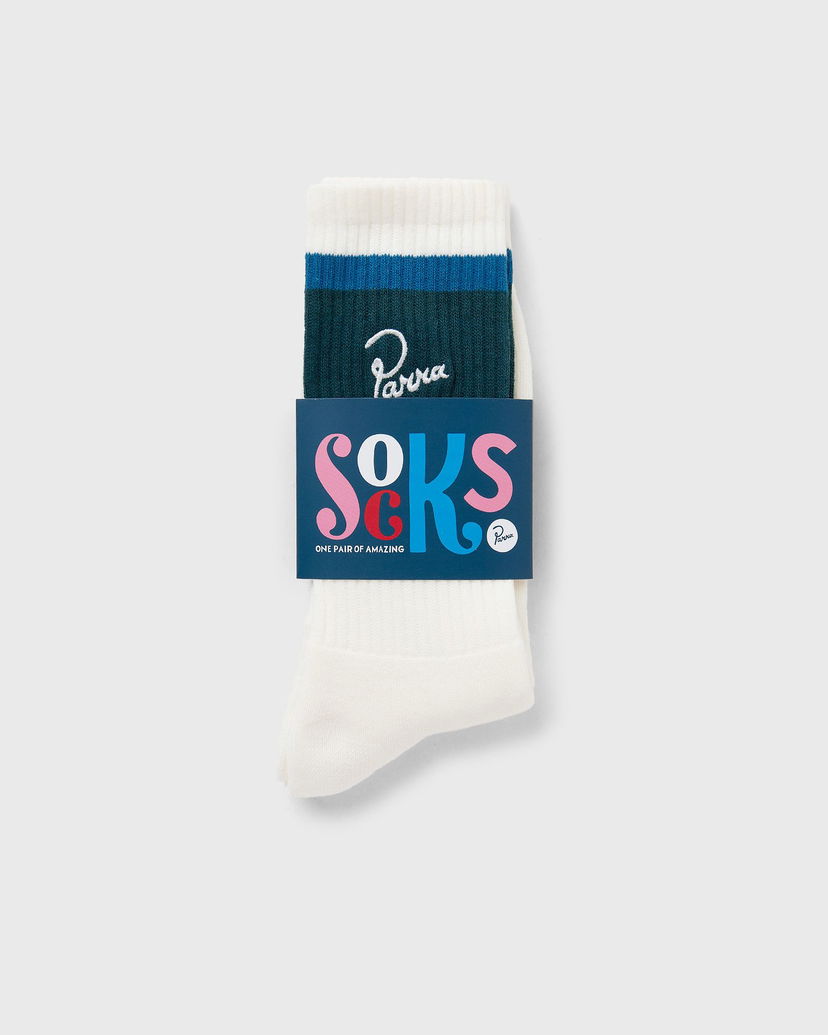 Čarape By Parra Signature Striped Crew Socks Bijela | 54175