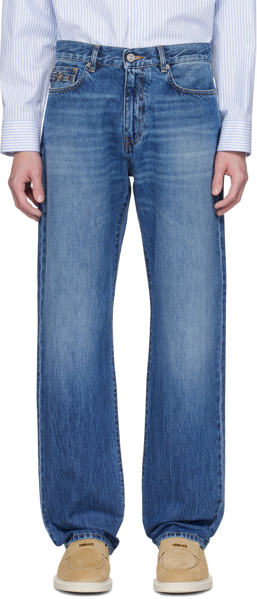 Jeans Versace Versace Loose-Fit Jeans Plava | 1017775_1A13585