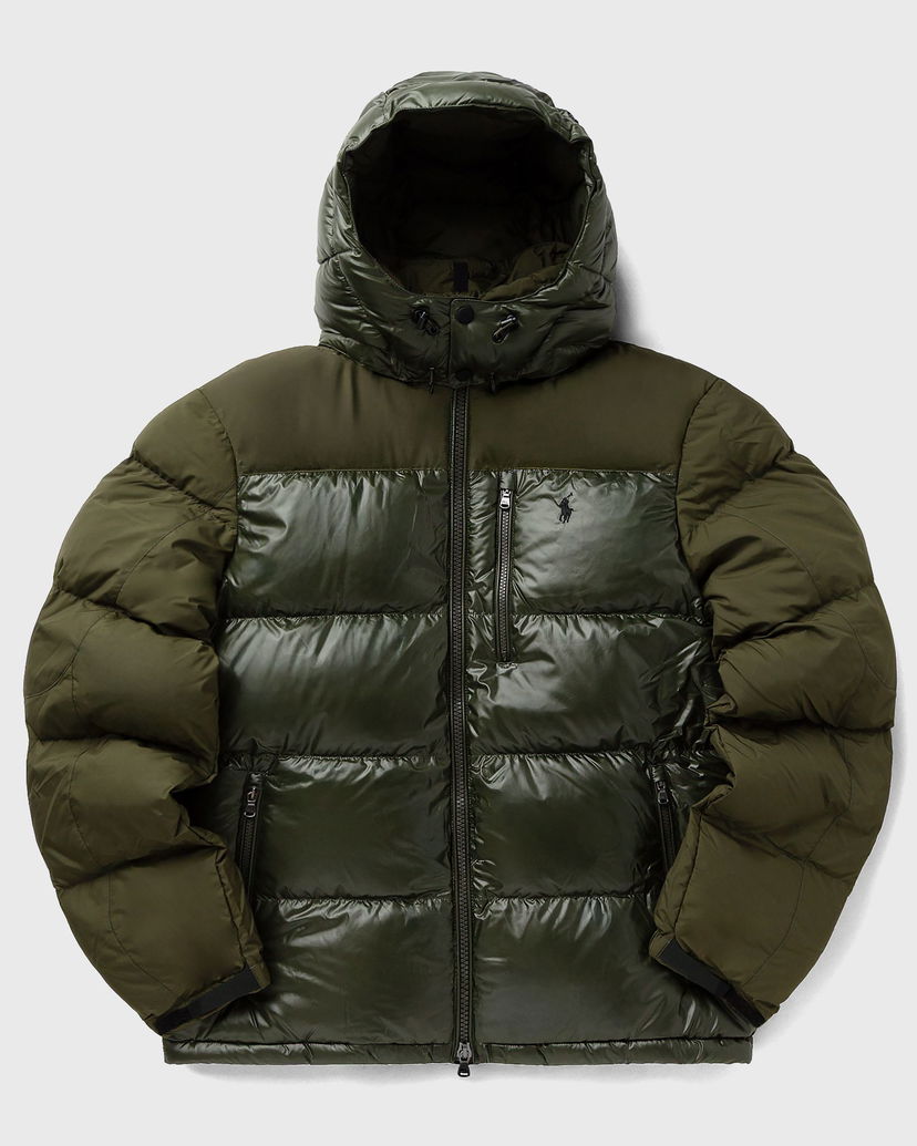 Pernata jakna Polo by Ralph Lauren Two-Tone Hooded Puffer Bomber Zelena | 710967786003