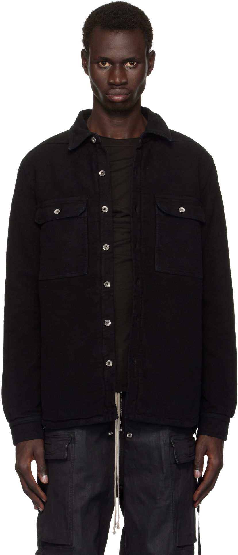 Košulja Rick Owens Outershirt Jacket Crna | DU02D2755 MO
