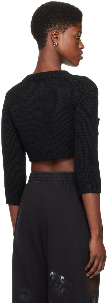 Džemper We11done Patch Pocket Cropped Cardigan Crna | WD-KC0-24-645-W-BK, 2