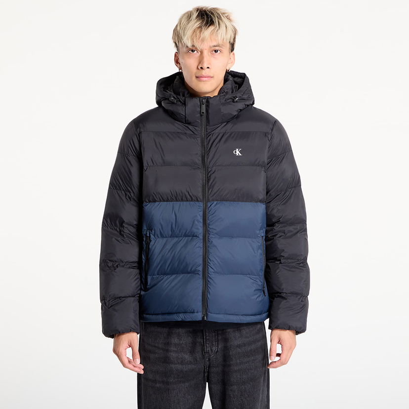 Pernata jakna CALVIN KLEIN Calvin Klein Jeans Ls Nylon Color Block Jacket Crna | LV04RD527G UB1