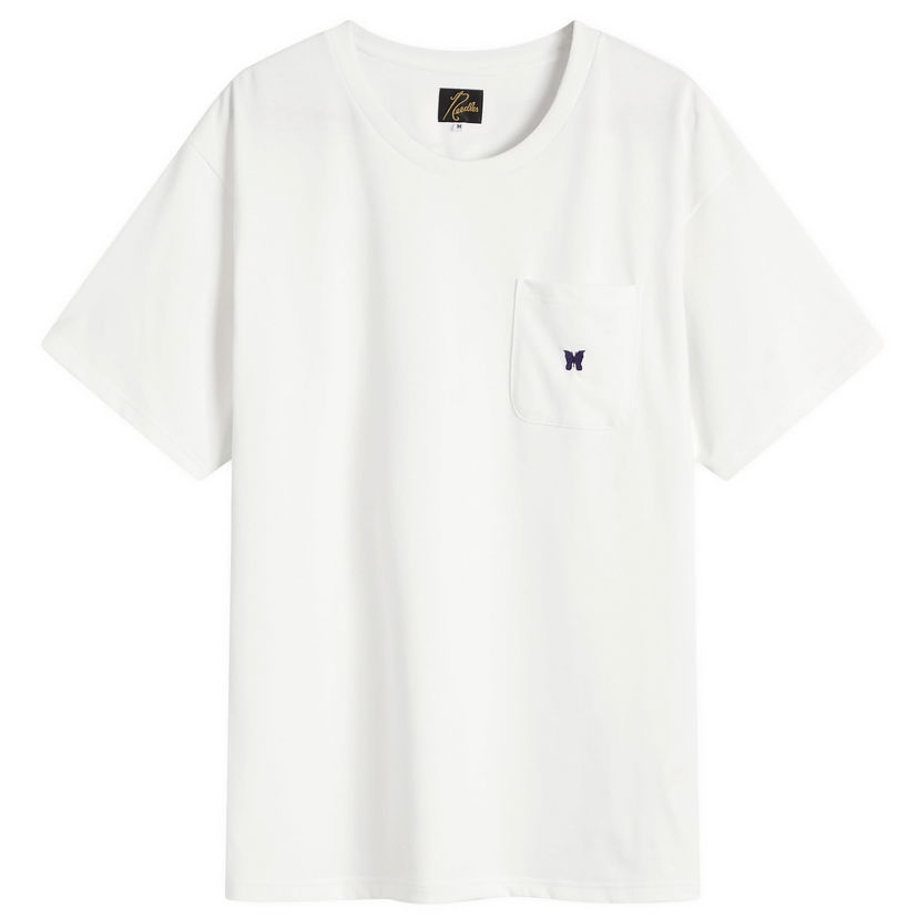 Majica kratkih rukava Needles Needles Papillion Pocket T-Shirt, Size Large Bijela | QV362-A